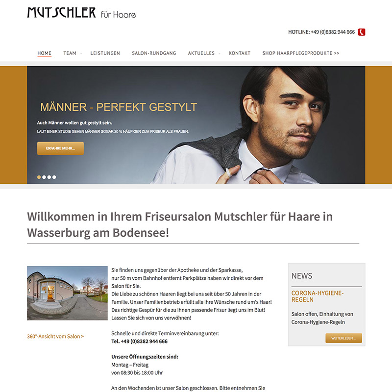 webdesign mutschler für haare